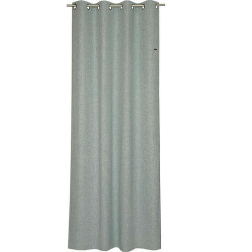 4005414267489 - Vorhang ESPRIT Harp Gardinen Gr 250 cm Ösen 140 cm blau (hellblau) Ösen Gardine HxB 250x140 Blickdicht mit Lederlabel (BxH) 140 x 250 cm