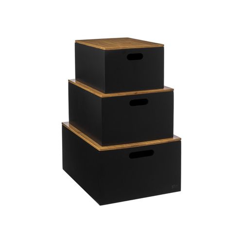 3560231636043 - Aufbewahrungsboxen mit Bambusdeckel - 3er-Set