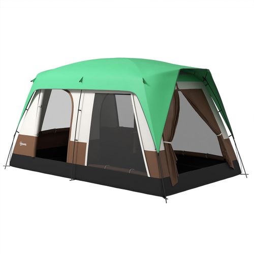4255633568489 - Tunnelzelt für 8 Personen und Sichtfenstern grün 490L x 305B x 225H cm