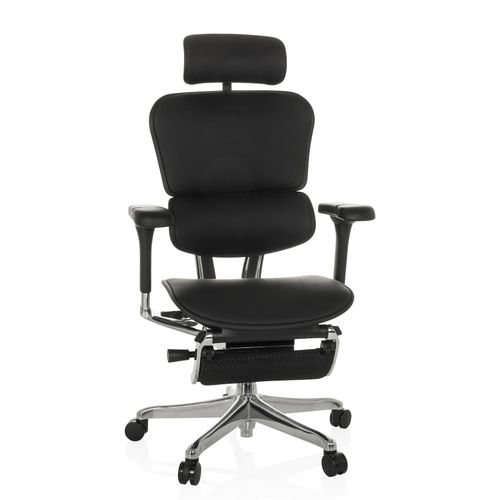4064323037705 - Luxus Chefsessel ERGOHUMAN PLUS LEGPRO GEN2 Leder mit Armlehnen (höhenverstellbar) hjh OFFICE