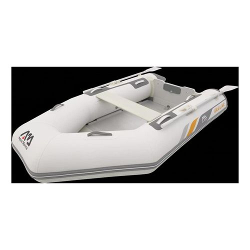 4260307168520 - Deluxe Schlauchboot 4 Personen 277x150cm mit Hochdruck-PVC-Gewebe Reparaturset Handpumpe Sitzbank Transporttasche Paddel Weiß