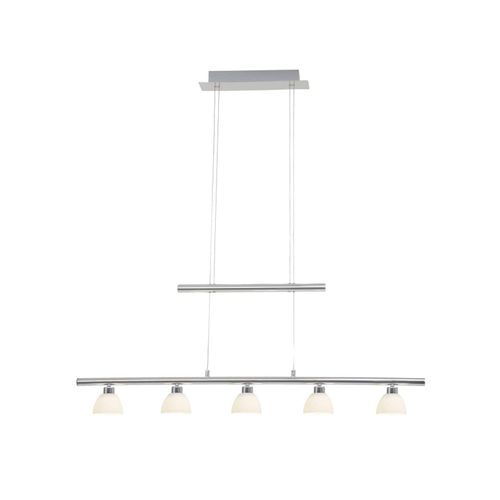 4004353192746 - Lampe Tonja led Pendelleuchte 5flg chrom weiß 5x 5W led integriert (cob) (285lm 3000K) Höhenverstellbar durch Gegengewicht - silber - Brilliant 4004353192746 - Lampe Tonja led Pendelleuchte 5flg chrom weiß 5x 5W led integriert (cob) (285lm 3000K) Höhenverstellbar durch Gegengewicht - silber - Brilliant