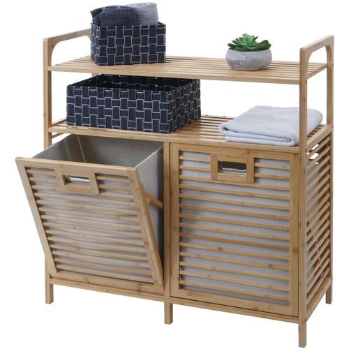 4057651847795 - Bambus Badezimmerschrank MCW-N83 Wäschesammler Regal Badschrank 2 Wäschekörbe 2 Regalböden MVG-zertifiziert 88x81x33cm 4057651847795 - Bambus Badezimmerschrank MCW-N83 Wäschesammler Regal Badschrank 2 Wäschekörbe 2 Regalböden MVG-zertifiziert 88x81x33cm