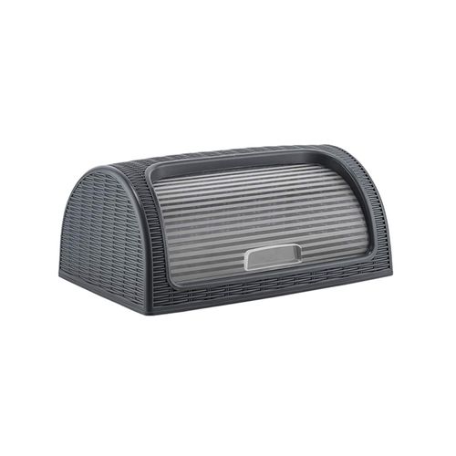 4047125408003 - Brotbehälter 41 x 26 x 18 cm Brotbehälter mit Rolldeckel Brotkasten Rollbrotkasten Brotkiste Brotdose Anthrazit - Michelino 4047125408003 - Brotbehälter 41 x 26 x 18 cm Brotbehälter mit Rolldeckel Brotkasten Rollbrotkasten Brotkiste Brotdose Anthrazit - Michelino