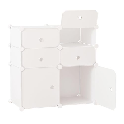 4250871287475 - Regal mit Aufbewahrungsboxen weiß 75 x 37 x 73 cm (BxTxH) Standregal Aufbewahrungsregal Schuhregal Badregal 4250871287475 - Regal mit Aufbewahrungsboxen weiß 75 x 37 x 73 cm (BxTxH) Standregal Aufbewahrungsregal Schuhregal Badregal