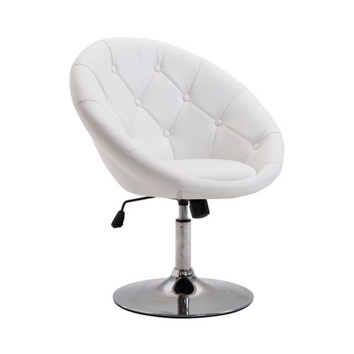 4250871245826 - Homcom - Arbeitshocker Drehhocker Drehstuhl Bürostuhl verchromt höhenverstellbar Kunstleder+Stahl Schwarz Weiß 71x59x78-90cm (Weiß) - Weiß 4250871245826 - Homcom - Arbeitshocker Drehhocker Drehstuhl Bürostuhl verchromt höhenverstellbar Kunstleder+Stahl Schwarz Weiß 71x59x78-90cm (Weiß) - Weiß
