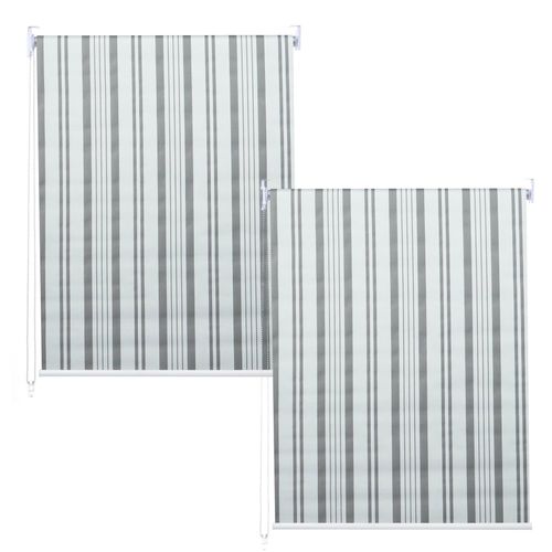 4057651888491 - 2er-Set Rollo MCW-D52 Fensterrollo Seitenzugrollo Jalousie 120x230cm Sonnenschutz blickdicht ~ grau weiß 4057651888491 - 2er-Set Rollo MCW-D52 Fensterrollo Seitenzugrollo Jalousie 120x230cm Sonnenschutz blickdicht ~ grau weiß