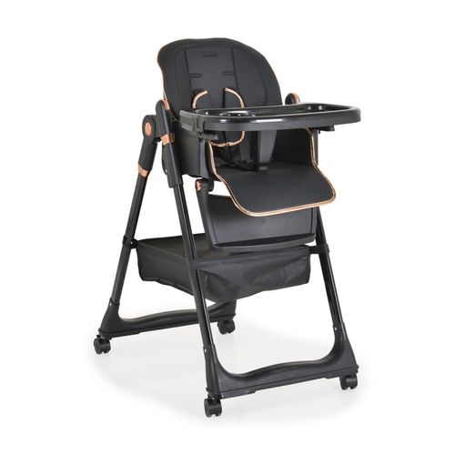 3801005152384 - Kinderhochstuhl Lindo klappbar Lätzchen Besteck Räder Korb höhenverstellbar schwarz 3801005152384 - Kinderhochstuhl Lindo klappbar Lätzchen Besteck Räder Korb höhenverstellbar schwarz