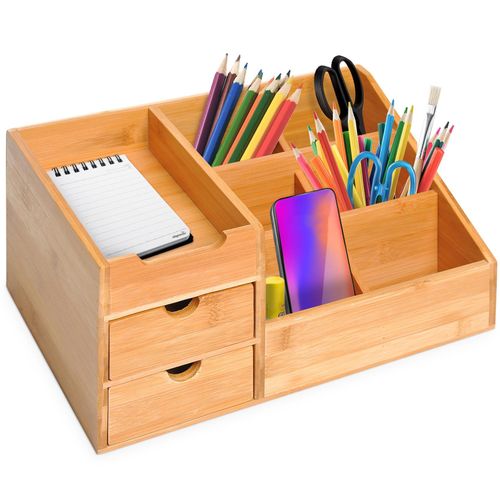 4250871263202 - Schreibtischorganizer mit 2 Schubladen natur 33 x 205 x 155 cm (LxBxH) Aufbewahrungsbox Büro Organisation Schreibtischbox 4250871263202 - Schreibtischorganizer mit 2 Schubladen natur 33 x 205 x 155 cm (LxBxH) Aufbewahrungsbox Büro Organisation Schreibtischbox