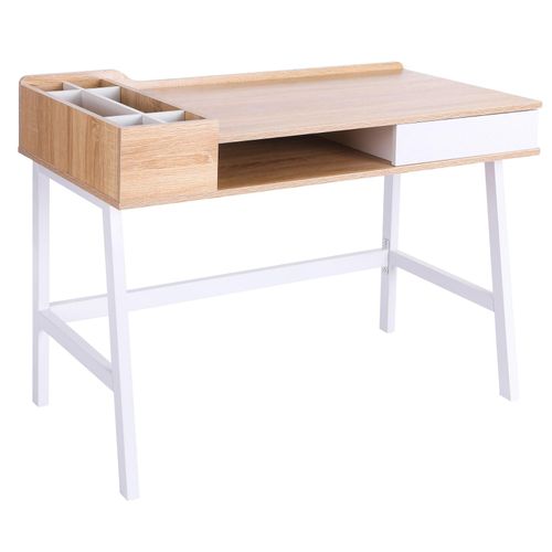 4251774984478 - Schreibtisch Trendiges Industrie-Design Metallgestell mit pulverbeschichteter Oberfläche Natur 100 x 55 x 815 cm (LxBxH) Arbeitstisch Computertisch Tisch Arbeitsplatz PC-Tisch