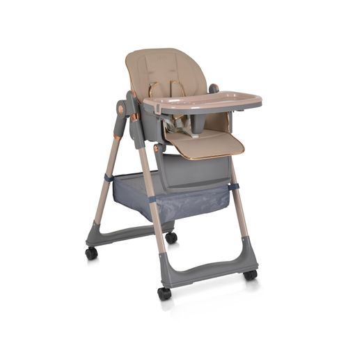 3801005152353 - Kinderhochstuhl Lindo klappbar Lätzchen Besteck Räder Korb höhenverstellbar beige 3801005152353 - Kinderhochstuhl Lindo klappbar Lätzchen Besteck Räder Korb höhenverstellbar beige