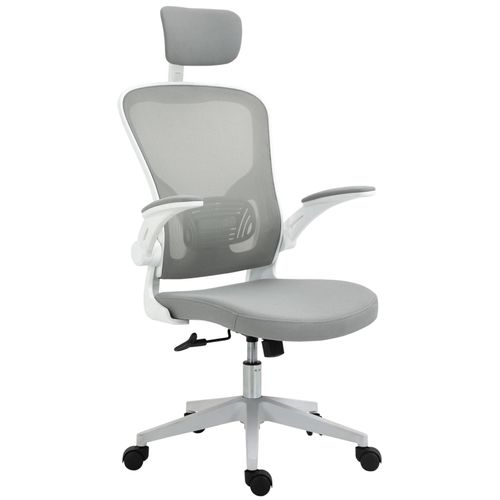 4251774912693 - Bürostuhl Ergonomisches Liniendesign mit dicker Polsterung Grau 65 x 64 x 114-122 cm (BxTxH) Bürostuhl Schreibtischstuhl Drehstuhl Bürosessel