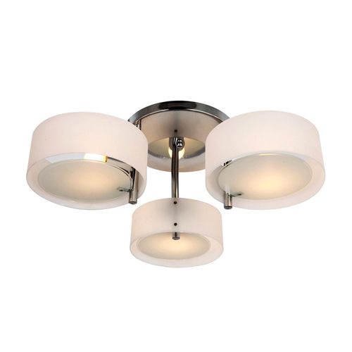 4250871245789 - Homcom - Deckenlampe Deckenleuchte Kronleuchter 40W Leuchte 3-flammig Chrom Acryl E27 Warmweiß Ø64xH20cm - weiß 4250871245789 - Homcom - Deckenlampe Deckenleuchte Kronleuchter 40W Leuchte 3-flammig Chrom Acryl E27 Warmweiß Ø64xH20cm - weiß
