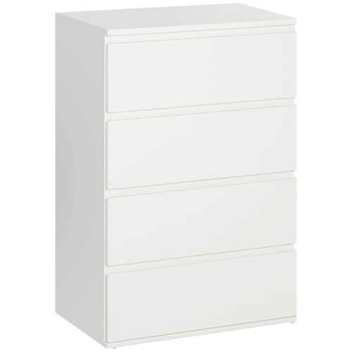4255633555335 - Homcom - Kommode Schubladenschrank Sideboard mit 4 Schubladen Büroschrank mit kippsicheren Zuglaschen für Wohnzimmer Schlafzimmer Weiß 55 x 33 x 4255633555335 - Homcom - Kommode Schubladenschrank Sideboard mit 4 Schubladen Büroschrank mit kippsicheren Zuglaschen für Wohnzimmer Schlafzimmer Weiß 55 x 33 x