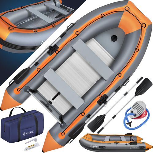 4260729110169 - KESSER® Schlauchboot 320 m für 4 Personen - WAVE Motor geeignet Freizeitboot Paddelboot Motorboot Angelboot - mit 2 Sitzbänken - Alu-Boden Paddel Pumpe Reparaturset & Tasche aufblasbar PVC 4260729110169 - KESSER® Schlauchboot 320 m für 4 Personen - WAVE Motor geeignet Freizeitboot Paddelboot Motorboot Angelboot - mit 2 Sitzbänken - Alu-Boden Paddel Pumpe Reparaturset & Tasche aufblasbar PVC