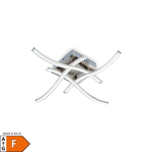 4057722001224 - Bklicht - led Design Decken-Lampe 4-flammig Decken-Leuchte modern Wohnzimmer matt-nickel - 50 4057722001224 - Bklicht - led Design Decken-Lampe 4-flammig Decken-Leuchte modern Wohnzimmer matt-nickel - 50