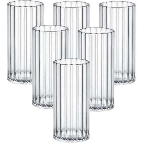 8682455438342 - Wilmax Trinkgläser aus geriffeltem Glas – 6er Set 300 ml Elegantes Design