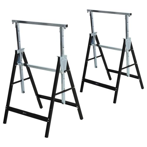 4250871286379 - Sägebock höhenverstellbar schwarz 68 x 56 x 80-130 cm (BxTxH) Arbeitsbock Sägegestell Sägepferd Unterstellbock 4250871286379 - Sägebock höhenverstellbar schwarz 68 x 56 x 80-130 cm (BxTxH) Arbeitsbock Sägegestell Sägepferd Unterstellbock