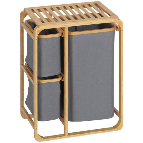 4255633502124 - Wäschekorb Wäschebox mit Plattform Wäschesammler mit 3 abnehmbaren Wäschesacke Wäschesortierer für S 4255633502124 - Wäschekorb Wäschebox mit Plattform Wäschesammler mit 3 abnehmbaren Wäschesacke Wäschesortierer für S