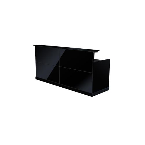 4260180273113 - Jet-line - Büro Empfangstheke Zürs schwarz Büromöbel Empfang Theke 22 m Glasfront 4260180273113 - Jet-line - Büro Empfangstheke Zürs schwarz Büromöbel Empfang Theke 22 m Glasfront