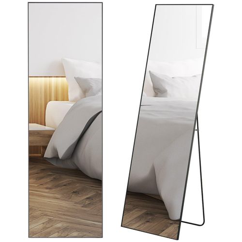 4255633539205 - Homcom - Standspiegel freistehender Ganzkörperspiegel Ankleidespiegel mit Ständer Wandspiegel Garderobenspiegel für Schlafzimmer Flur Alu 50 x 4255633539205 - Homcom - Standspiegel freistehender Ganzkörperspiegel Ankleidespiegel mit Ständer Wandspiegel Garderobenspiegel für Schlafzimmer Flur Alu 50 x