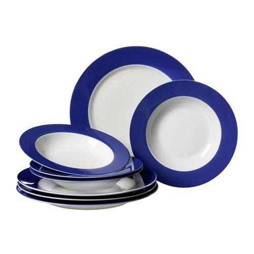 4006344319132 - Tafelservice RITZENHOFF & BREKER Doppio Geschirr-Sets Gr 8 tlg blau Tafelservice Geschirr-Set
