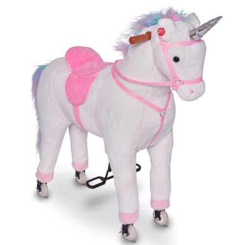 4250518576146 - Pink Papaya Reitpferd auf Rollen Rainbow - 90 cm
