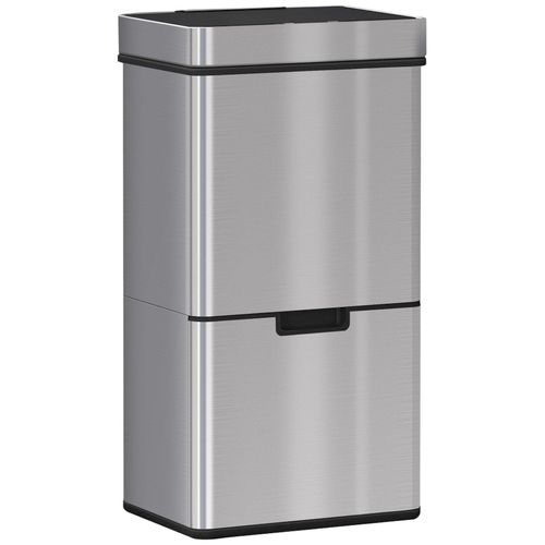 4250871279913 - Abfalleimer mit Sensor silber 42 x 30 x 81 cm (LxBxH) Mülleimer 3 faches Mülltrennsystem Kücheneimer 4250871279913 - Abfalleimer mit Sensor silber 42 x 30 x 81 cm (LxBxH) Mülleimer 3 faches Mülltrennsystem Kücheneimer