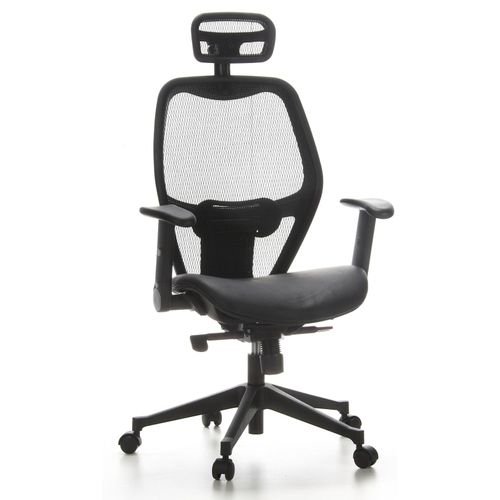 4260182531662 - Profi Bürostuhl AIR-PORT Netzstoff Leder mit abklappbaren Armlehnen hjh OFFICE 4260182531662 - Profi Bürostuhl AIR-PORT Netzstoff Leder mit abklappbaren Armlehnen hjh OFFICE