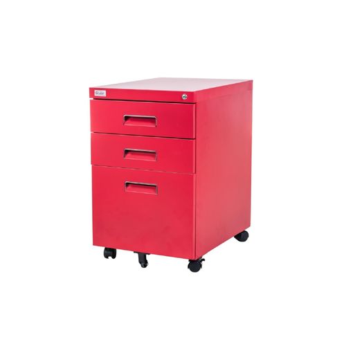 4260620358370 - Jet-line - Büro Rollcontainer 3 Schubladen Haengeregistratur abschliessbar paul rot Bürocontainer 4260620358370 - Jet-line - Büro Rollcontainer 3 Schubladen Haengeregistratur abschliessbar paul rot Bürocontainer