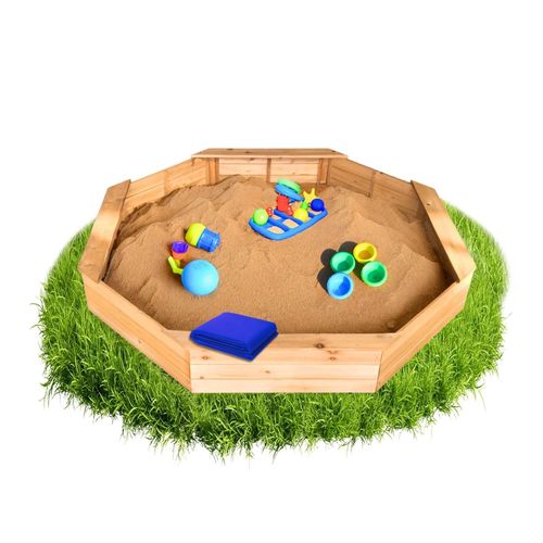 4262481830057 - Coemo 8-eckiger Sandkasten Larry L Holz inkl Abdeckplane + Bodenplane 4262481830057 - Coemo 8-eckiger Sandkasten Larry L Holz inkl Abdeckplane + Bodenplane