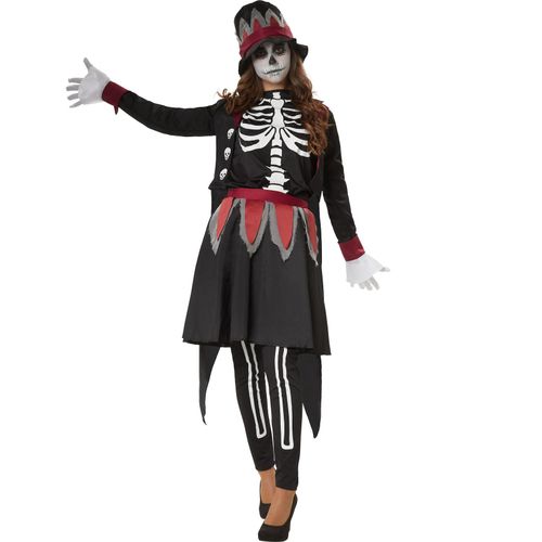 4061173021410 - tectake® Frauenkostüm Gruselige Skull Lady