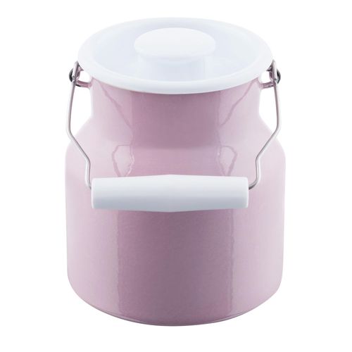 9003064062664 - Riess-kelomat - Riess Milchkanne Classic mit Deckel 1 Liter h 158cm Pastell Rosa Emaille