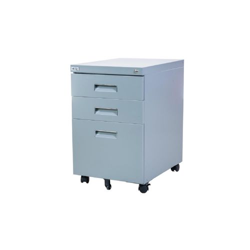 4260620358363 - Jet-line - Büro Rollcontainer 3 Schubladen Hängeregistratur abschliessbar paul grau Bürocontainer