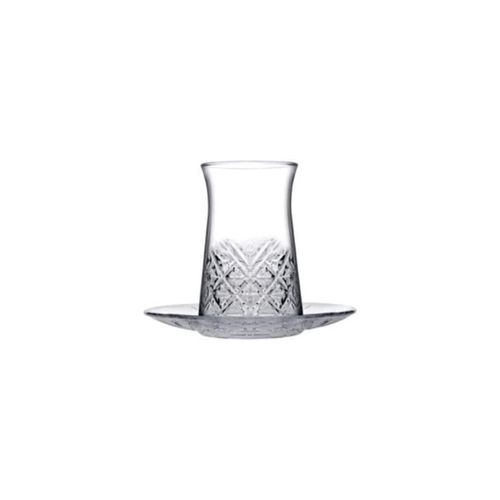 8693357537712 - 12 Teilig Teegläser mit Untertassen 132ml aus Glas transparent 8693357537712 - 12 Teilig Teegläser mit Untertassen 132ml aus Glas transparent