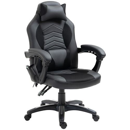 4250871251940 - Homcom - Bürostuhl Massagesessel Massagefunktion mit 6 Vibrationspunkte Ergonomischer Gaming Stuhl mit Wärmefunktion Kunstleder Schwarz 68 x 69 x 4250871251940 - Homcom - Bürostuhl Massagesessel Massagefunktion mit 6 Vibrationspunkte Ergonomischer Gaming Stuhl mit Wärmefunktion Kunstleder Schwarz 68 x 69 x