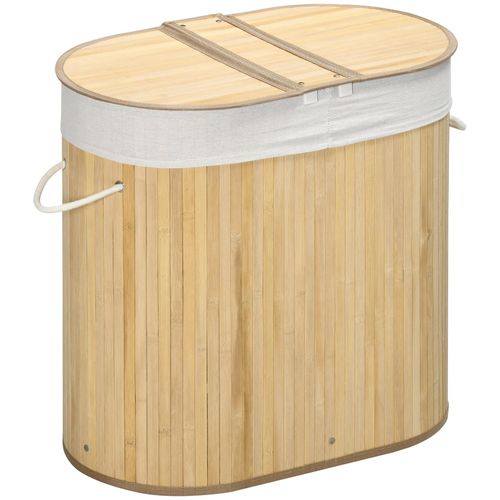4255633500489 - Wäschekorb 100L Wäschebox mit Deckel Griff Wäschesortierer Wäschesammler mit 2 Abschnitten herausnehmbarem Wäschesack für Schlafzimmer Badezimmer