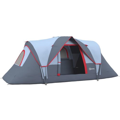 4250871299102 - Tunnelzelt für 5-6 Personen dunkelgrau hellgrau 455 x 230 x 180 cm (LxBxH) Campingzelt Multifunktionszelt Sonnenschutz Zelt