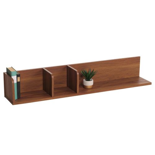 4057651849676 - Wandregal MCW-M48 Hängeregal Regal Holzregal Schweberegal 3 Fächer 20x120x21cm ~ Walnuss-Optik 4057651849676 - Wandregal MCW-M48 Hängeregal Regal Holzregal Schweberegal 3 Fächer 20x120x21cm ~ Walnuss-Optik