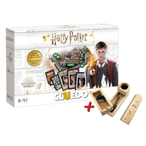 4250897426476 - Cluedo - Harry Potter + Holz-Schreibset Brettspiel Gesellschaftsspiel Edition Sonderedition
