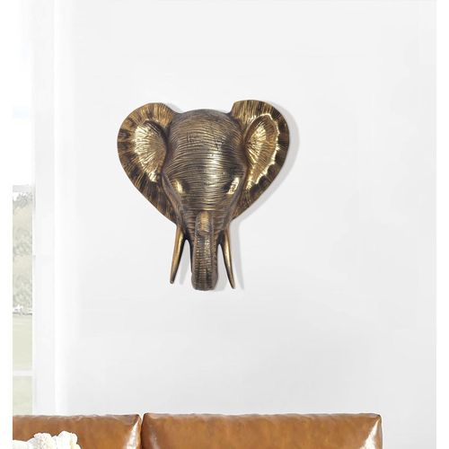 4251757725357 - Wanddeko Wohndeko Elefant 41 cm Aluminium Gold Afrika Dekoration Modern 4251757725357 - Wanddeko Wohndeko Elefant 41 cm Aluminium Gold Afrika Dekoration Modern