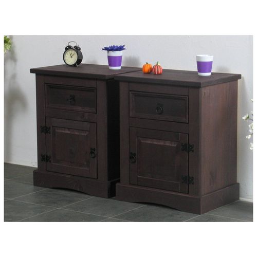 4250781440670 - 2x Nachtschrank New Mexiko Mexico Nachttisch Nachtkonsole Schrank kolonial 4250781440670 - 2x Nachtschrank New Mexiko Mexico Nachttisch Nachtkonsole Schrank kolonial