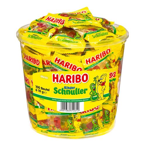 4001686312605 - Kinder Schnuller Minis - 100 Stück im Eimer 1kg - Inhalt 2 Flaschen