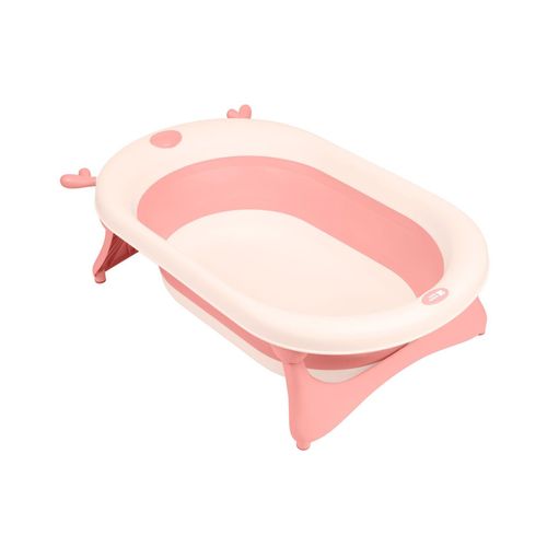 3800171210683 - Kikkaboo faltbare Babybadewanne Foldy Wasserablauf leicht zu reinigen ab Geburt rosa