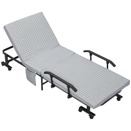 4251774939140 - Klappbett mit Rollen grau 190L x 76B x 33H cm gästebett mit rollen sessel mit verstellbarer rückenlehne reisebett 4251774939140 - Klappbett mit Rollen grau 190L x 76B x 33H cm gästebett mit rollen sessel mit verstellbarer rückenlehne reisebett