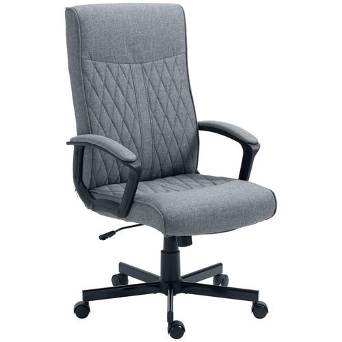 4255633551047 - Bürostuhl mit Wippfunktion Ergonomischer Schreibtischstuhl Höhenverstellbarer Computerstuhl Drehbarer Arbeitsstuhl für Büro Dunkelgrau