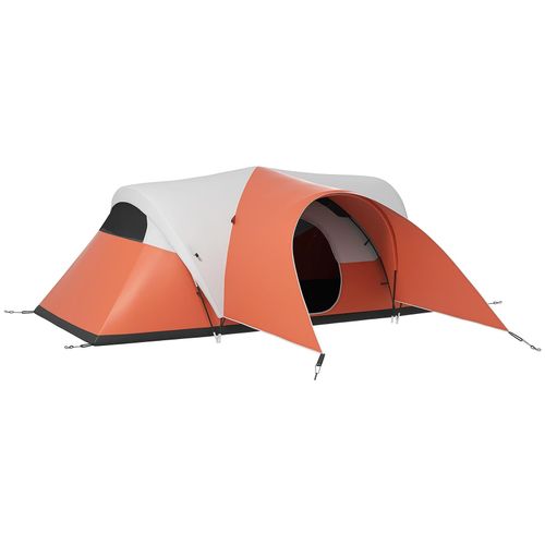 4255633566843 - Campingzelt für bis zu 6 Personen mit Tragetasche orange 550L x 300B x 198H cm