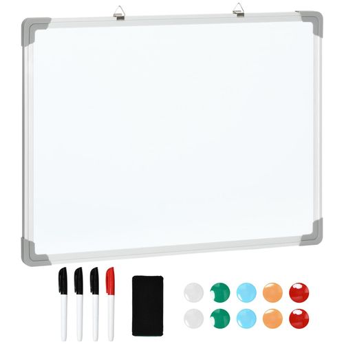 4251774991360 - Whiteboard mit Magneten Stiften und Wischtuch weiß 60L x 18B x 45H cm magnetisch magnettafel staffelei wandmontage leicht abwischbar 4251774991360 - Whiteboard mit Magneten Stiften und Wischtuch weiß 60L x 18B x 45H cm magnetisch magnettafel staffelei wandmontage leicht abwischbar