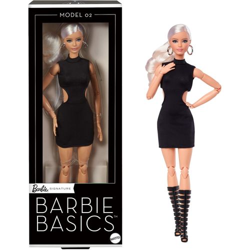 0194735261024 - Signature Basics Collectible Doll Model 02 with Blonde Hair in Black Dress & Gladiator Boots 0194735261024 - Signature Basics Collectible Doll Model 02 with Blonde Hair in Black Dress & Gladiator Boots