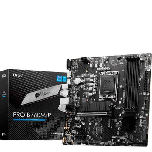 4711377086578 - PRO B760M-P Mainboard Sockel (PC) Intel® 1700 Formfaktor (Details) Micro-ATX Mainboard-Chipsatz Intel® B760
